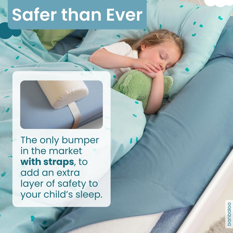 BANBALOO | Bed Bumper for Toddlers 53" | Bed Rails for Queen, King, Twin, Full-Size Bed | Toddler Bed Bumper | Bumpers for Bed | Bed Rail for Toddlers | Bed Barrier for Toddler | Foam Bumper - Image 2